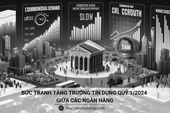 Bức tranh tăng trưởng tín dụng quý 1/2024 giữa các ngân hàng