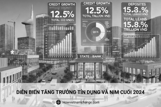 Diễn biến tăng trưởng tín dụng và NIM cuối 2024